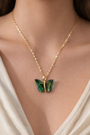 Emerald Flutter Pendant