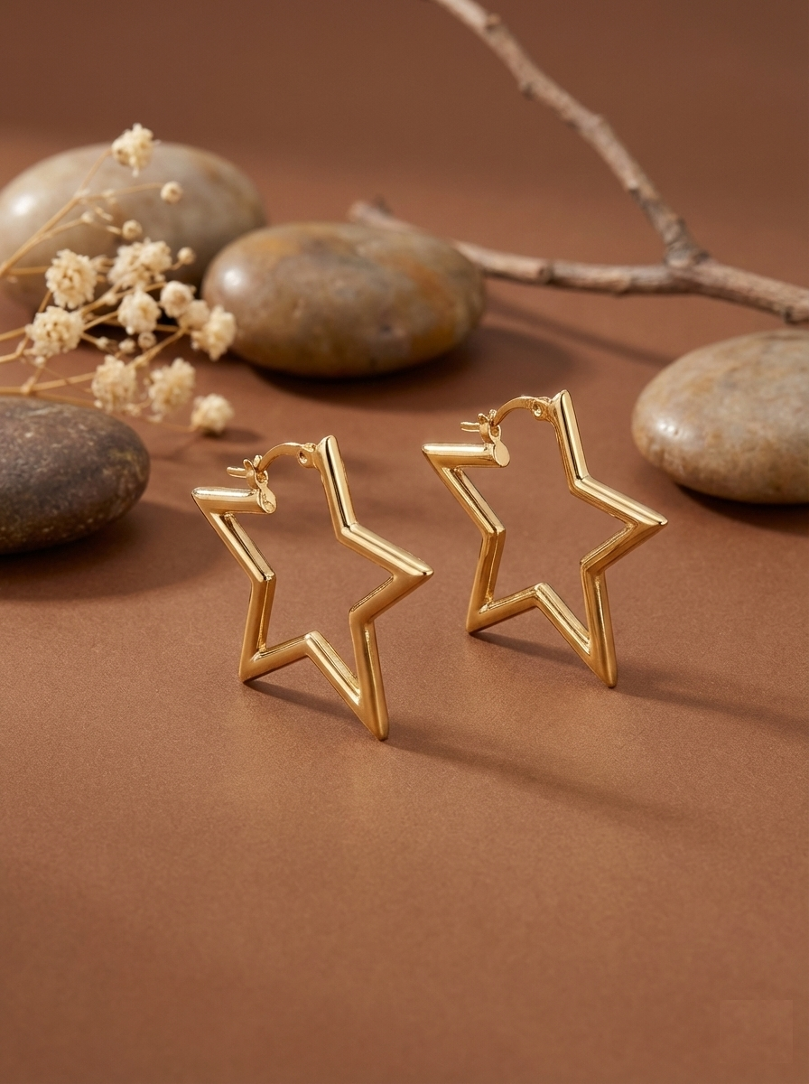 Star Outline Hoops