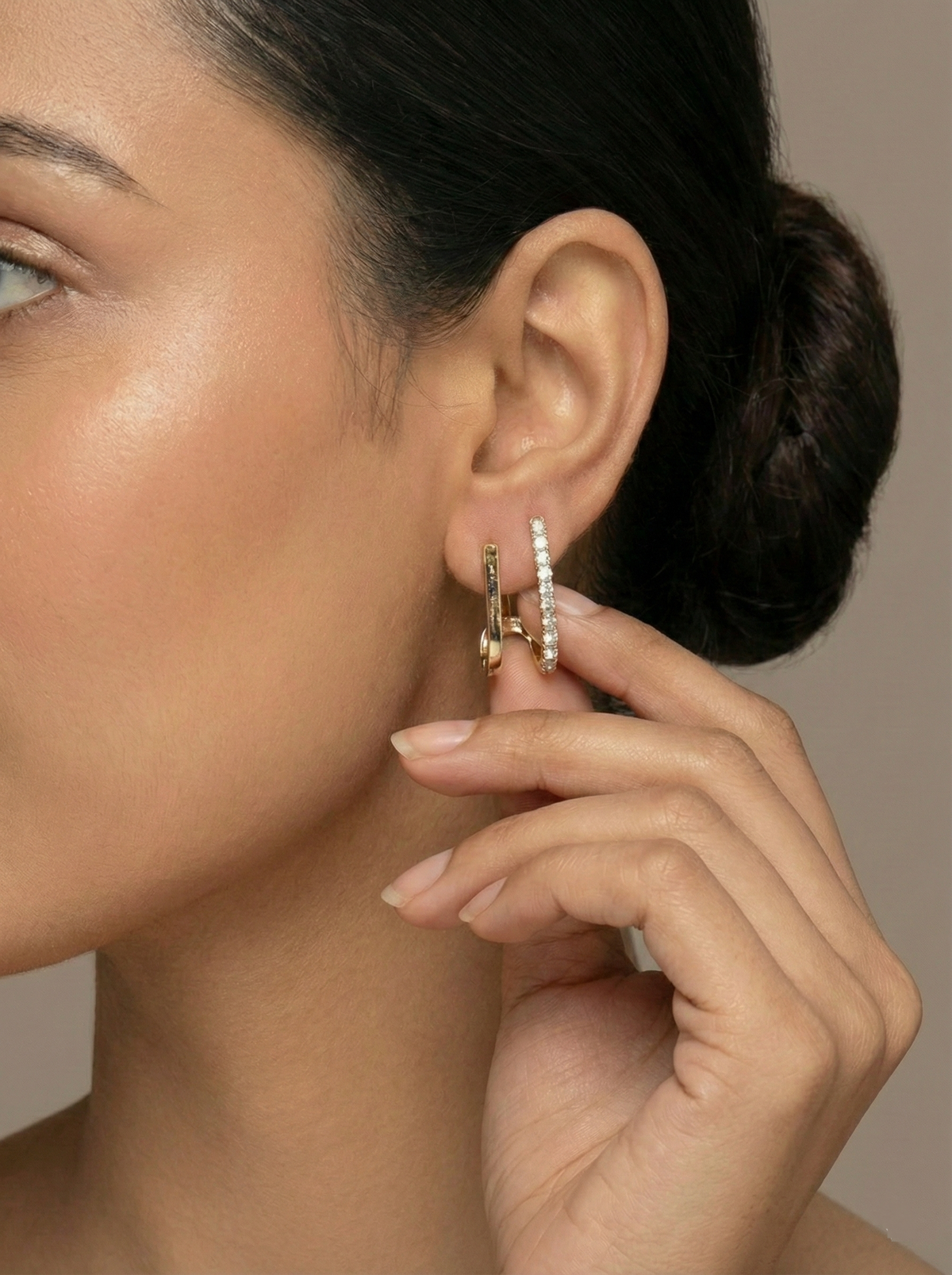 Dual Bar CZ Studs