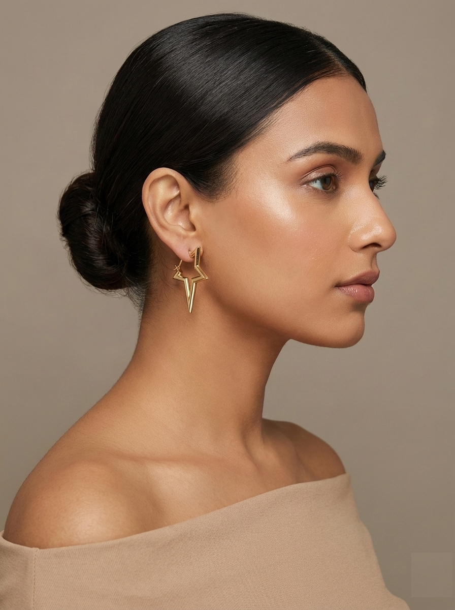 Star Outline Hoops