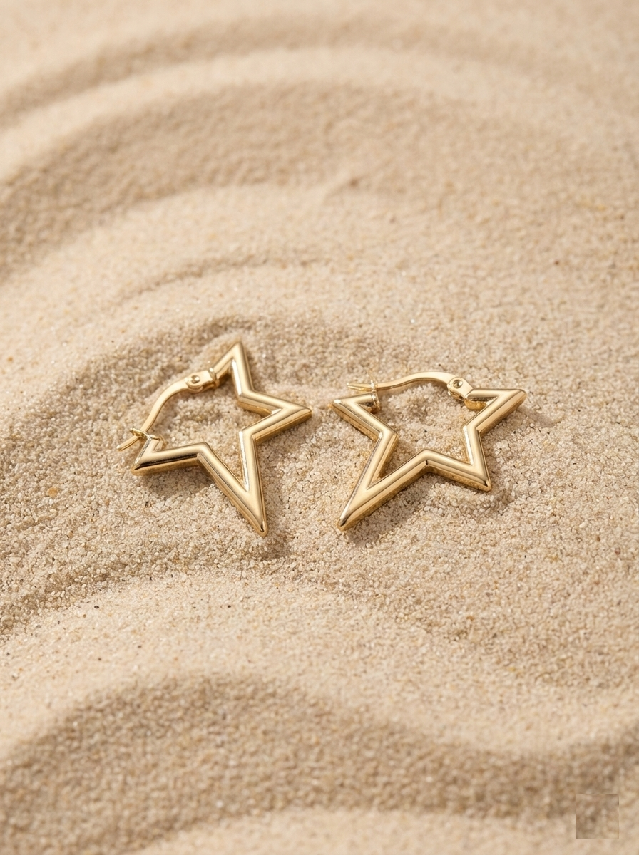Star Outline Hoops