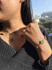 Clover Charm Set – Emerald Green