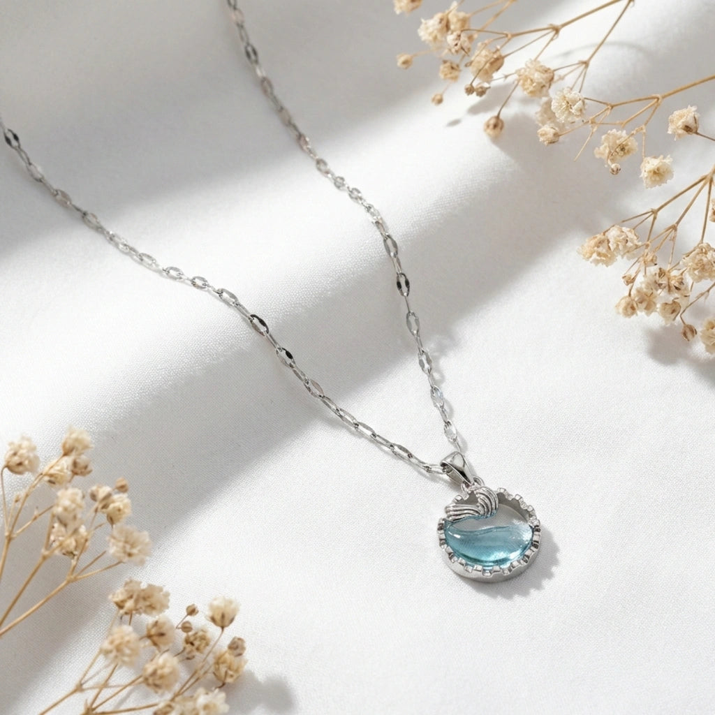 Silver Ocean Heirloom Pendant